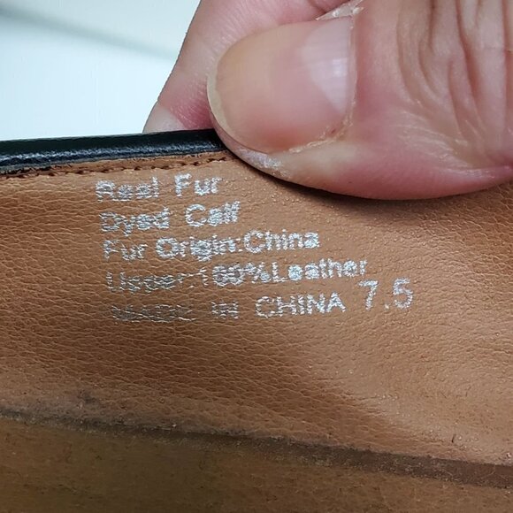 DV By Dolce Vida Molly Black Suede Calf Hair Tassel Loafers Size 7.5 - Picture 7 of 8